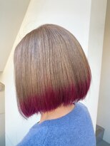 サロンドミルク 新百合ヶ丘店(salon de MiLK)&nbsp;＊ピンクカラーベージュインナーカラーウルフカット新百合ヶ丘