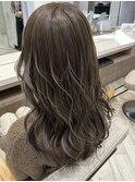 ナチュラルブラウンハイライトカラー髪質改善