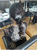 編みおろしヘア_パーティーヘア_ヘアセット