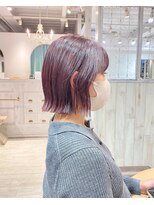 レイラバイアフロート 吉祥寺(Lila by afloat)&nbsp;切りっぱなしボブ/外ハネボブ/カシスピンク/レッド/ワンレンボブ