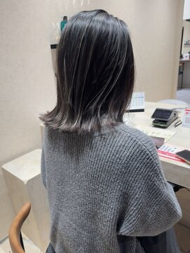 ジアン バイ ミルボン 西宮ガーデンズプラス(GIEN by milbon) 外はねミディアム/暗髪/グレージュ