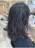 50代　デジタルパーマ　ロングレイヤーカット