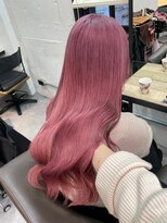 ベレーザ 渋谷(BELEZA)&nbsp;7354ベビーピンクカシスレッドハイトーンカラー韓国ワンホンヘア