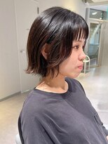 アム(amu)&nbsp;オン眉/ミニボブ/外はねボブ/顔まわりカット/サイドバング