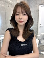 エヌアイ オモテサンドウ(ni omotesando)&nbsp;☆くびれミディアムヘア お顔まわりカット 透明感ベージュ☆