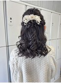 ふわふわお呼ばれハーフアップ