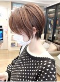 自由が丘/ミニウルフ/チェリーブラウン/フェザーパーマ/ボブ
