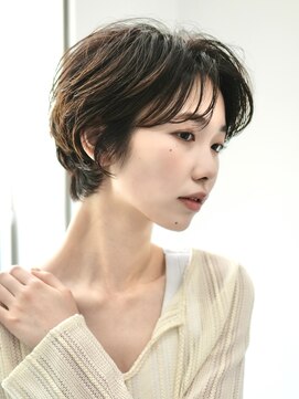 インセプション 銀座(INCEPTION) 切りっぱなしショート・ボブ/絶壁解消/前髪なし/40代/30代/丸顔
