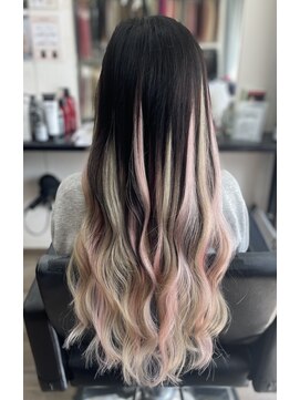 リブレ(Rebre) White silver×Pink Extension Gradation☆☆