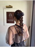 ヘアアレンジ＊お呼ばれ結婚式二次会＊セミロング20代