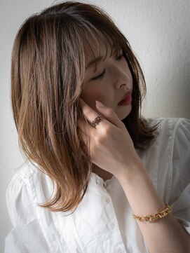 カバーヘア イヴ 戸頭店(COVER HAIR EVE) 暖色系カラー細めハイライト大人美人くびれヘアu戸頭30代40代