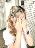ハーフツイン ヘアセット 推し活ヘア イベントヘア ライブヘア