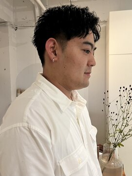 ライン(LINE) スパイキーショート/メンズカット/ニュアンスパーマ