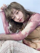 シエル バイ ケンジ 登戸 生田(CIEL by KENJE)&nbsp;ミディアムヘア/ウェーブヘア/前髪/ミルクティーベージュ