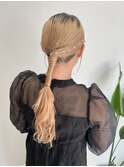 #お呼ばれヘアアレンジ #ブロンド