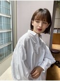 外ハネ/大人ボブ/ブラウンカラー/髪質改善/ツヤ髪/外人風//
