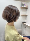 ◆【大人可愛い】ベージュ×丸みショートボブ【新小岩】