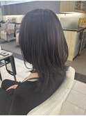 透明感ラベンダーグレージュレイヤー