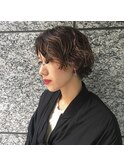 ＊小顔ノーブルショート　無造作パーマ　辻幸奈