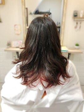 ルルカ ヘアサロン(LuLuca Hair Salon) LuLuca お客様☆スナップ インナーカラーピンクレッド