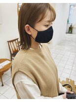 プフ 伏見(puf)&nbsp;切りっぱなしロブ。伏見/丸の内/髪質改善