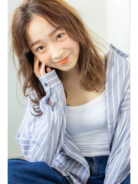 アコロン 吉祥寺(acoron.) 小顔カット×ピンクベージュ ×イルミナカラー×黒髪×吉祥寺