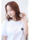 大人可愛いセンターパート