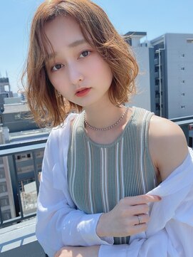 ルービック 難波(Rubik's) 外ハネボブディ×透明感カラー×エアリーミディ