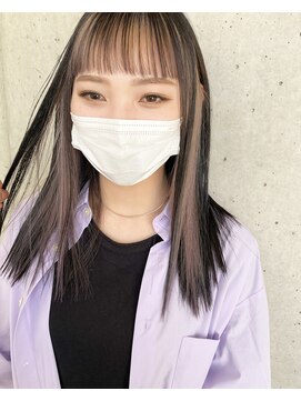 ガルボ ヘアー(garbo hair) #インナーカラー#マスク女子#前髪#ケアブリーチ#下村スタイル