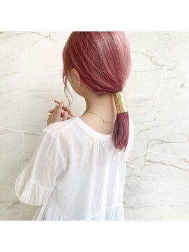 オーロ 緑地公園店(ORO) ラフに決まるルーズポニ♪/ピンクベージュ