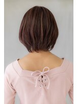 カバーヘア ブリス 上尾西口店(COVER HAIR bliss) シースルーバングxピンクベージュ小顔ミニボブY上尾20代30代40代