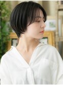 大人かっこいい黒髪小顔前髪なしショートTa3志木20代30代40代