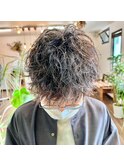 メンズ波巻きパーマ