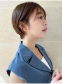 ショート/ショートボブ/シースルーバング/小顔ショート/銀座