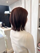 キャアリー(Caary) 福山美容室Caary 暖色系チェリーレッドケアカラー髪質改善20代