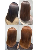 美容室フルール&nbsp;20代30代40代髪質改善トリートメントブルーブラック透け感