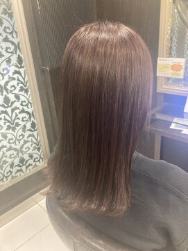 アジールヘア 東上野店(agir hair) 20代30代40代艶感ストレートアッシュグレージュ透明感ロング