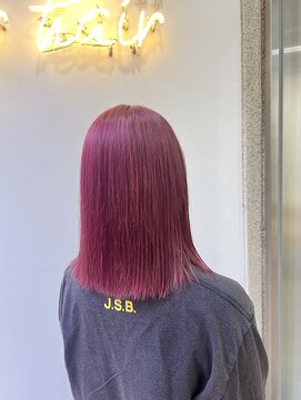アジールヘア 北千住駅西口店(agir hair) イルミナカラー　ダブルカラー　ピンクカラー　【北千住】