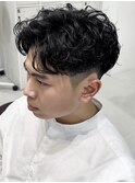 波巻きスパイラルパーマツイストスパイラルパーマメンズマッシュ