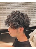 メンズハード波巻きパーマ