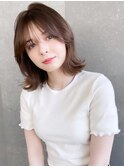 こなれミディ×小顔効果のカット×ブリーチなしカラー[銀座]