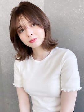 ロンド リリー 銀座(Lond Lily) こなれミディ×小顔効果のカット×ブリーチなしカラー[銀座]