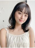 前髪 ウェーブミディアム メルティーカラー 似合わせカット"