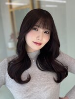 ソラ 広尾店(SORA)&nbsp;レイヤーカット/ピンクバイオレット/顔周りカット［広尾］