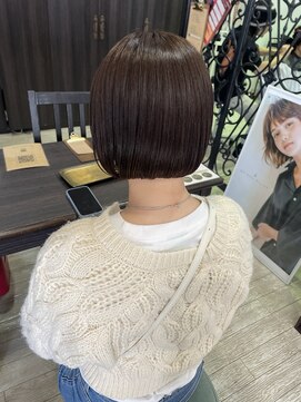 マイ ヘア デザイン 岡崎(MY hair design) 切りっぱなしボブ/エアリーロング/美髪/ピンクブラウン/岡崎