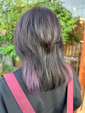 セットアップ 倉敷美和店(SET-UP) デザインカラー/ミディアムウルフ/インナーカラー/