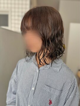 ふわっと揺れる☆ブラウン×ボブパーマ