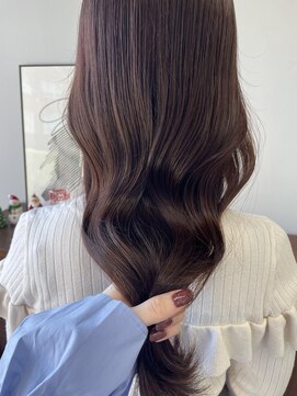 ヘアー アイス 御器所本店(HAIR ICI) 冬の艶髪ピンクブラウン◎うるツヤ美髪カラーゆるふわ巻き