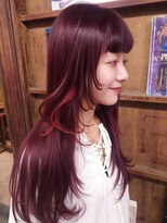 ブロック ジャポン(bloc japon)&nbsp;ブリーチなし高発色ボルドーワインレッド段カットステップカット