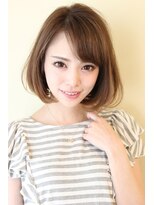 レウナ 外苑前(Reuna)&nbsp;黒髪アッシュ大人可愛い毛先ワンカールボブ